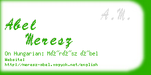 abel meresz business card